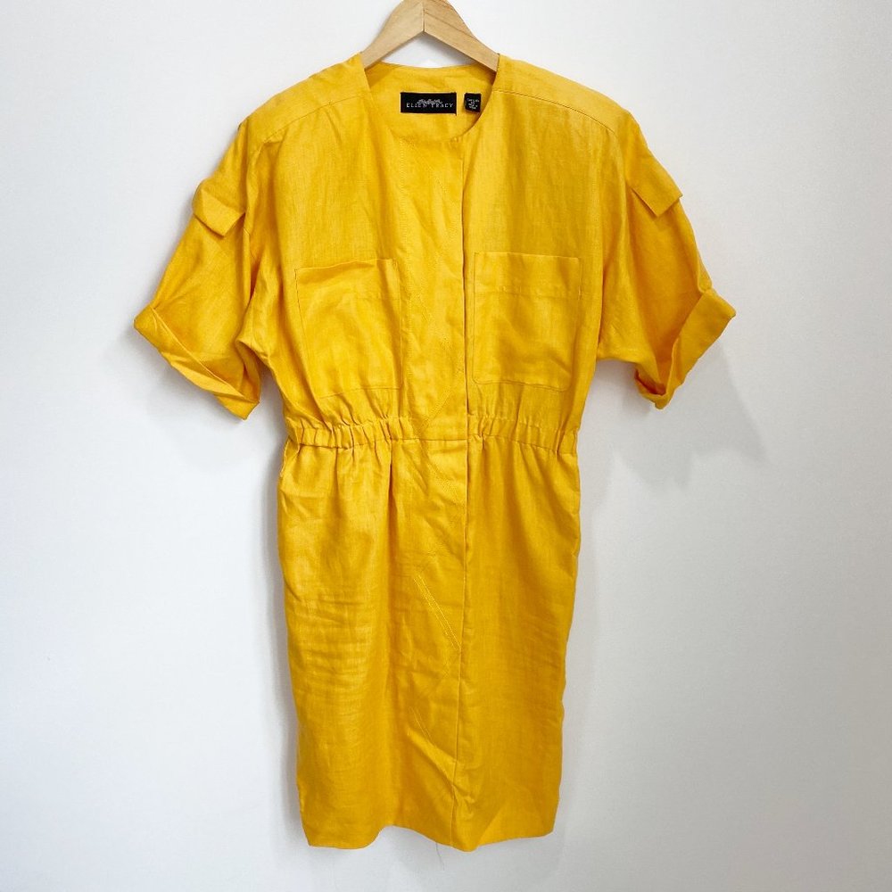 Linda Allard for Ellen Tracy Linen Dress 10 -12